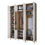 Hanah Home Perchero EA155 - 4499 Nogal y Blanco